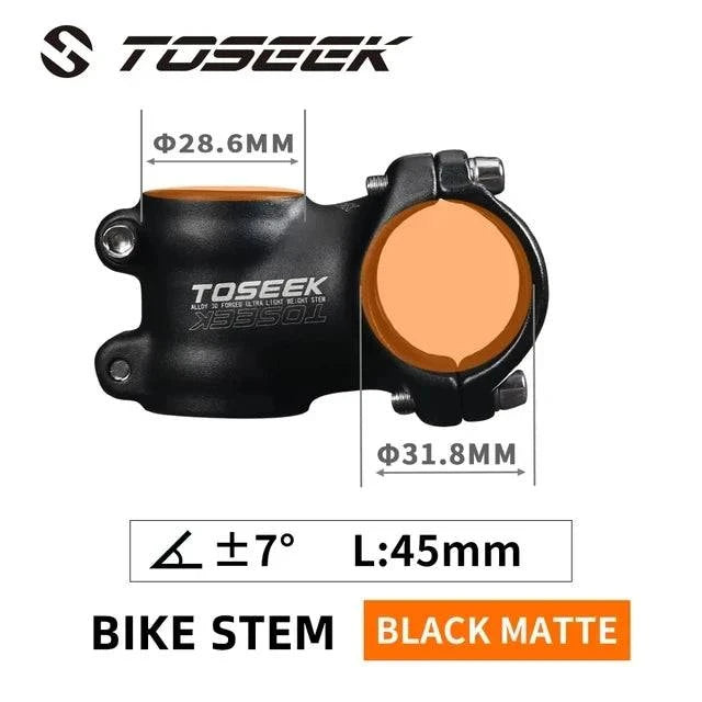 TOSEEK Ultralight Aluminum Bike Handlebar Stem 6 Degree 17 Degree Mtb Stem 50mm-120mm Power Mtb 31.8mm Mountain Bike Stem-WAYBIKER