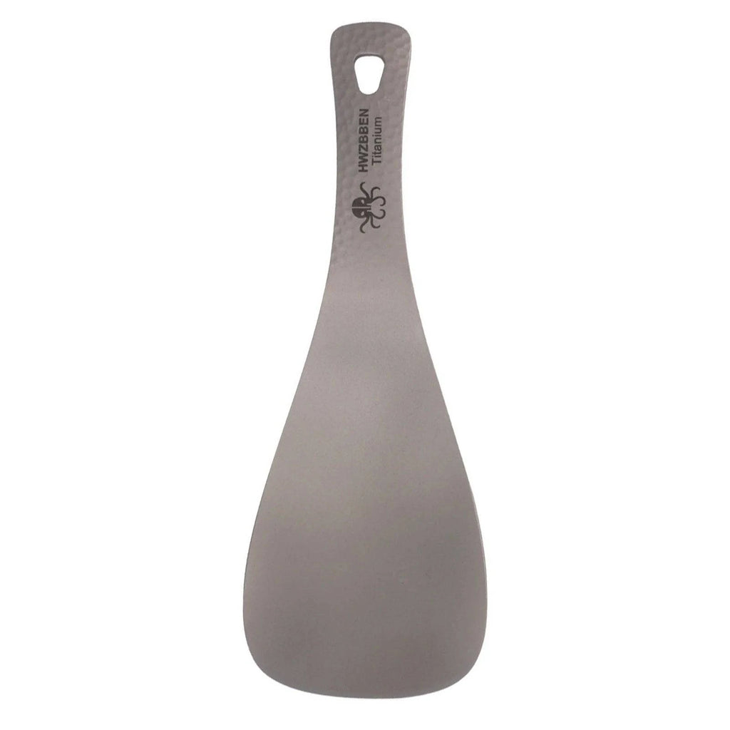 Outdoor Hiking Lightweight Titanium Rice Spoon Paddle Flatware For Picnic Rice Spoon Camping Equipment Camping Supplies-WAYBIKER