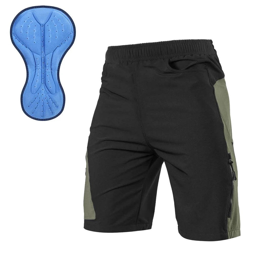 Men 3D Padded Mountain Bike Cycling Shorts Breathable Loose-Fit Outdoor Sports MTB Cycling Running Shorts-WAYBIKER