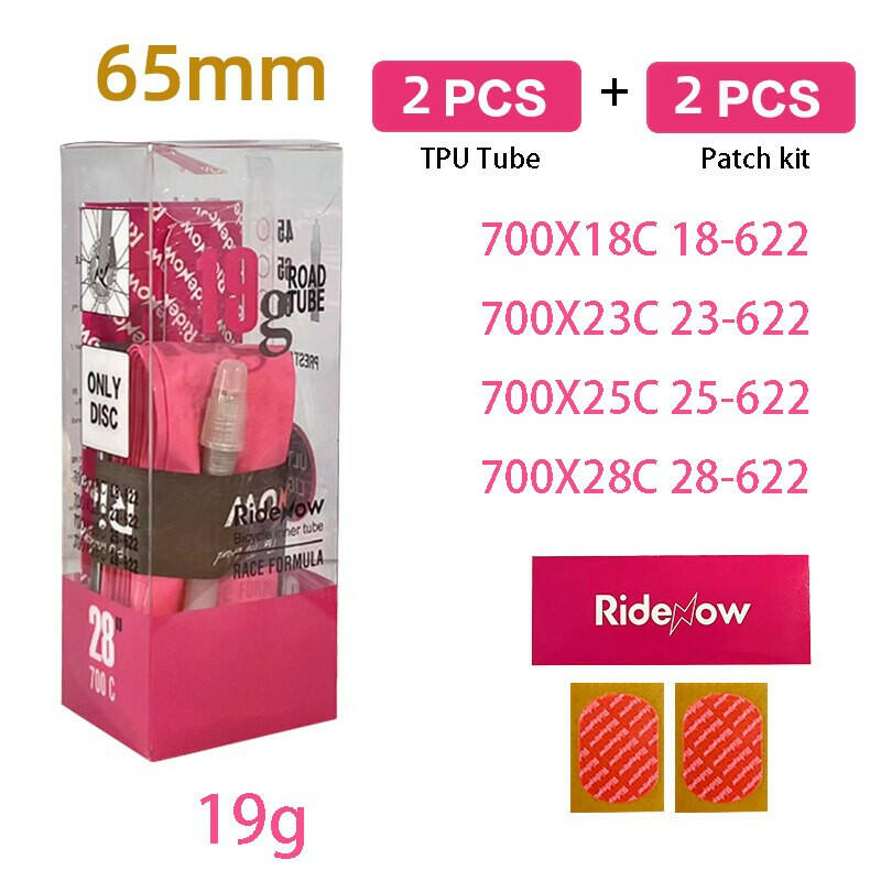 Ridenow 19g Ultralight TPU Tube 18 28C Road Bike Inner Tire 45mm 65mm 85mm 700C Super Light Inner Tube For Dics Brake Bike