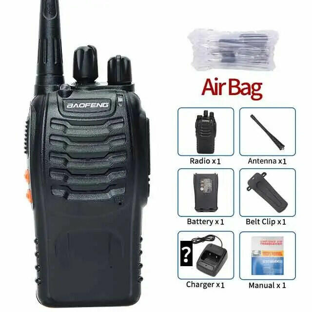 1/ 2PCS Baofeng BF-888S Walkie Talkie 888s UHF 5W 400-470MHz BF888s BF 888S H777 Long Range Two Way Radio For hunting hotel-WAYBIKER