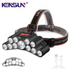 11 LED Headlamp Strong Light Head Lamp USB Rechargeable Headlight Built-in 18650 Battery Fishing Flashlight Outdoor Lantern-WAYBIKER
