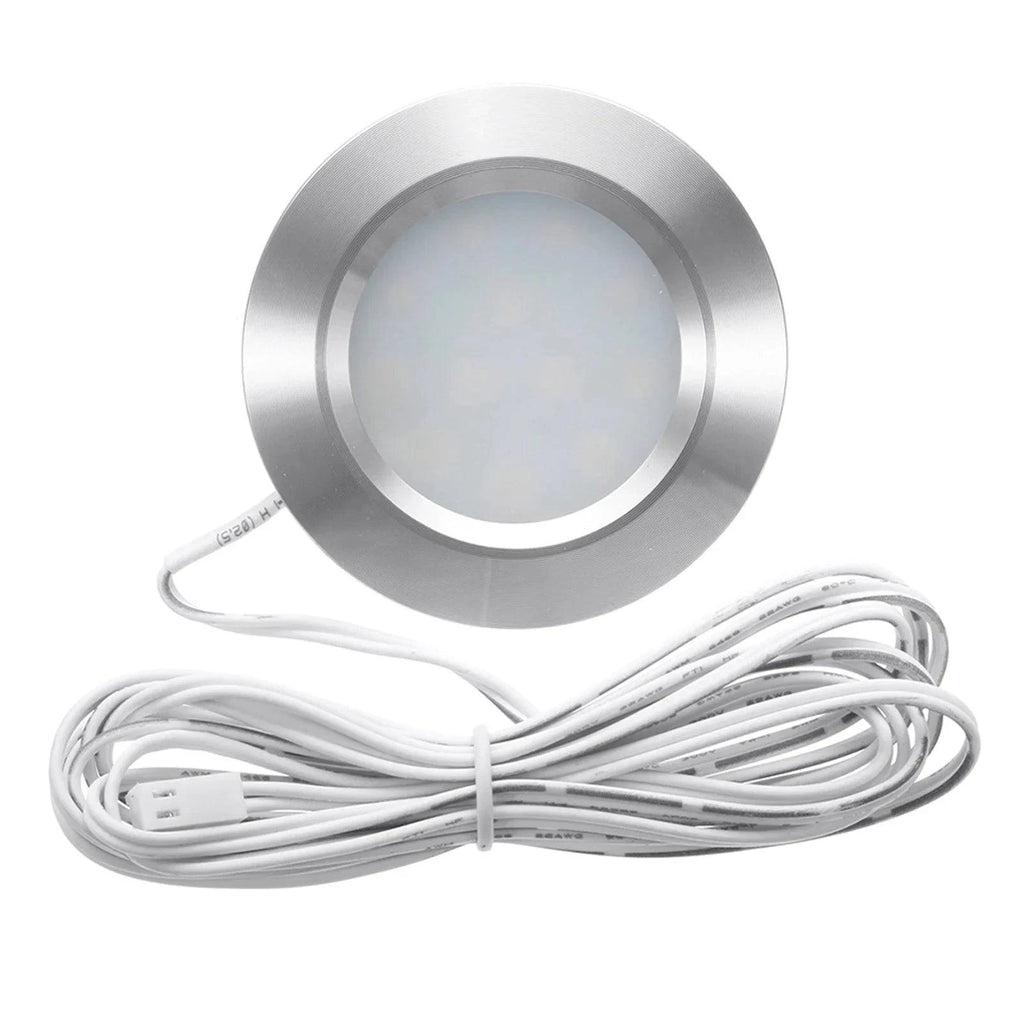12LED RV Boat Recessed Ceiling Light 12V Led Lights Round Shape Ultra-Thin Camper Interior Lighting Small Downlight with Cable-WAYBIKER