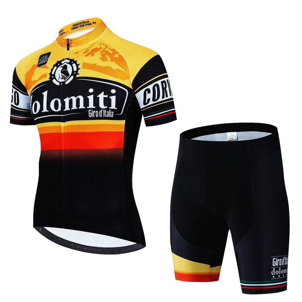 Tour De Giro D'ITALIA Cycling jersey Sets Mens Cycling Clothing Summer Short Sleeve Quick-dry MTB bike suit Ropa Ciclismo estivo-WAYBIKER