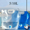 5/10L Camping Water Bag Portable Folding Water Bucket Large Water Container Outdoor Travel Collapsible Pouch Can Camping Supplie-WAYBIKER