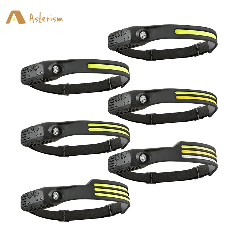 Headlamps Outdoor LED USB Rechargeable Running Headlamp 230 Degree Illumination Waterproof Head Flashlight Cycling Head Light-WAYBIKER