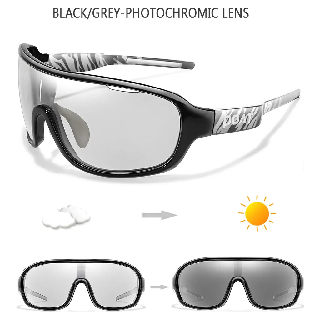 POAT BRAND  Polarized Photochromic Shades For Men And Women Outdoor Windproof Road Eyewear Sports Cycling Fishing Sunglasses-WAYBIKER