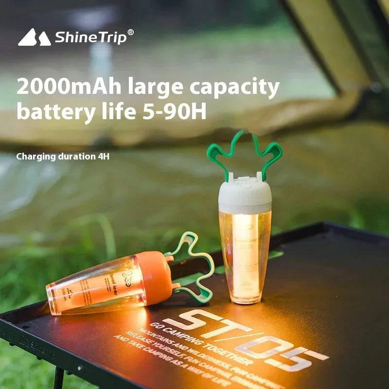 ShineTrip Yoo Series Carrot Shaped LED Camping Lantern Portable Outdoor Radish Light Rechargeable 4  Gears Waterproof Tent Lamp-WAYBIKER