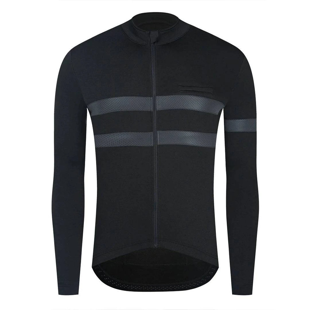 YKYWBIKE Men's Cycling Jersey Spring Autumn Warm Fleece Bike Jersey Long Sleeves Cycling Jacket Bike Clothes MTB Road Bike Pro-WAYBIKER