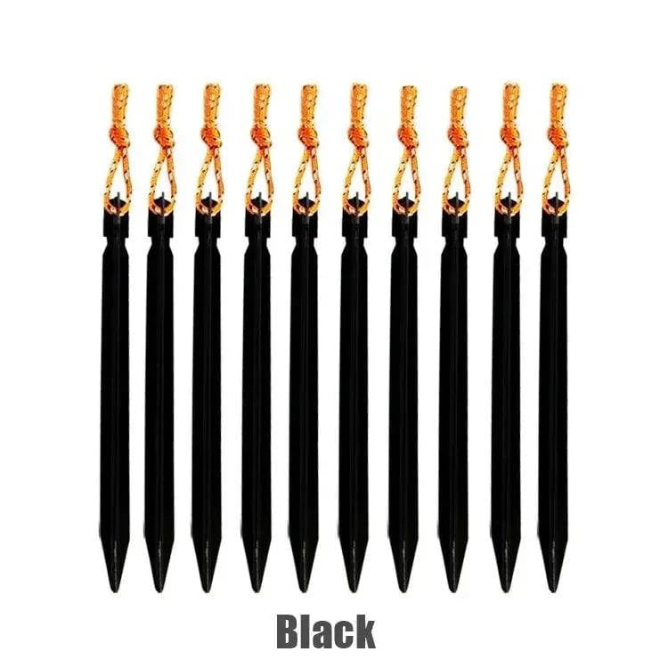 10Pcs/lot 18cm Aluminum Alloy Tent Takes Pegs Heavy Duty Travel Outdoor Camping Accessories Tarp Ultralight Nails Ground Peg-WAYBIKER