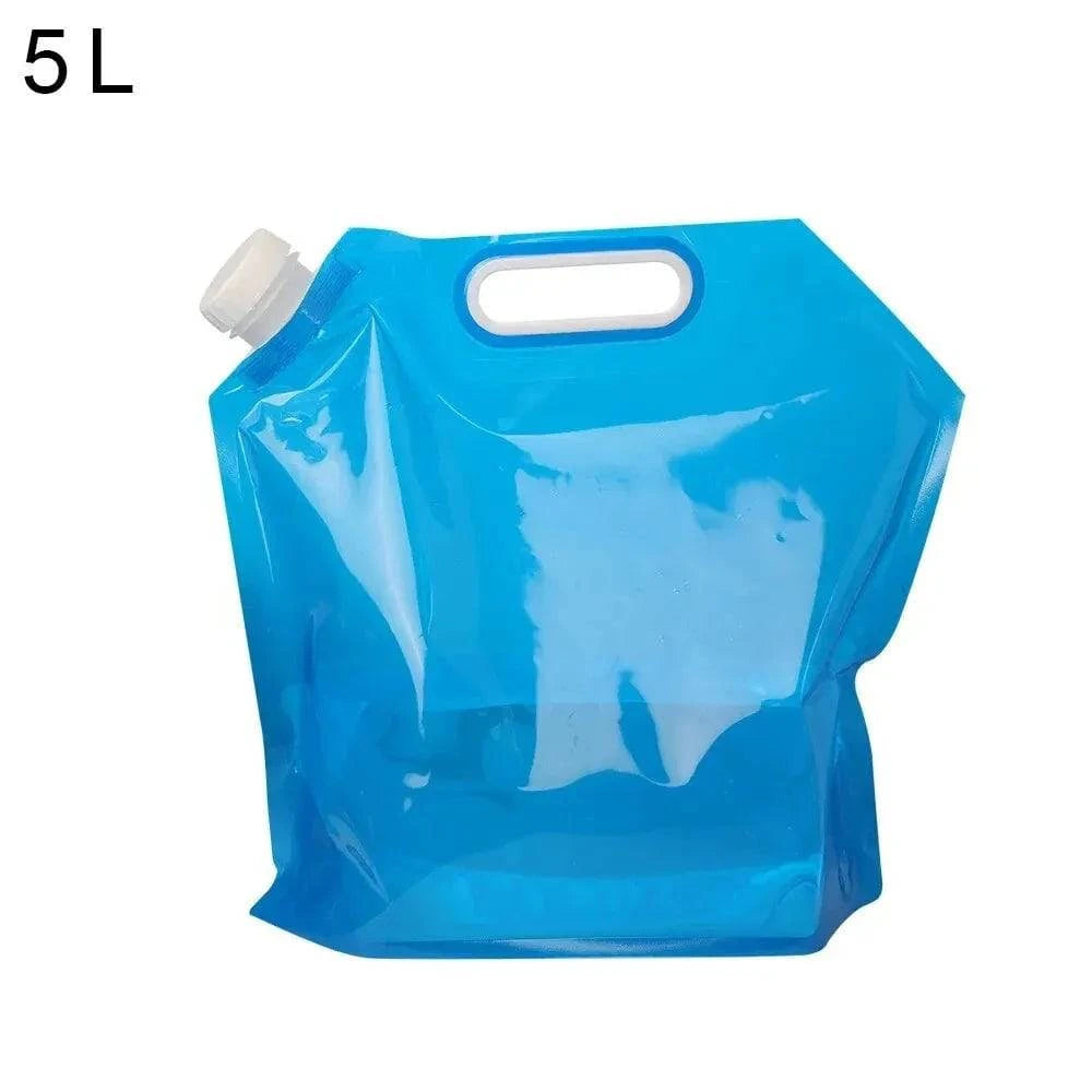 5/10L Portable Water Bag Folding Bucket Water Container Jug Bottle Pouch Outdoor Travel Camping with Handle Camping Supplies-WAYBIKER