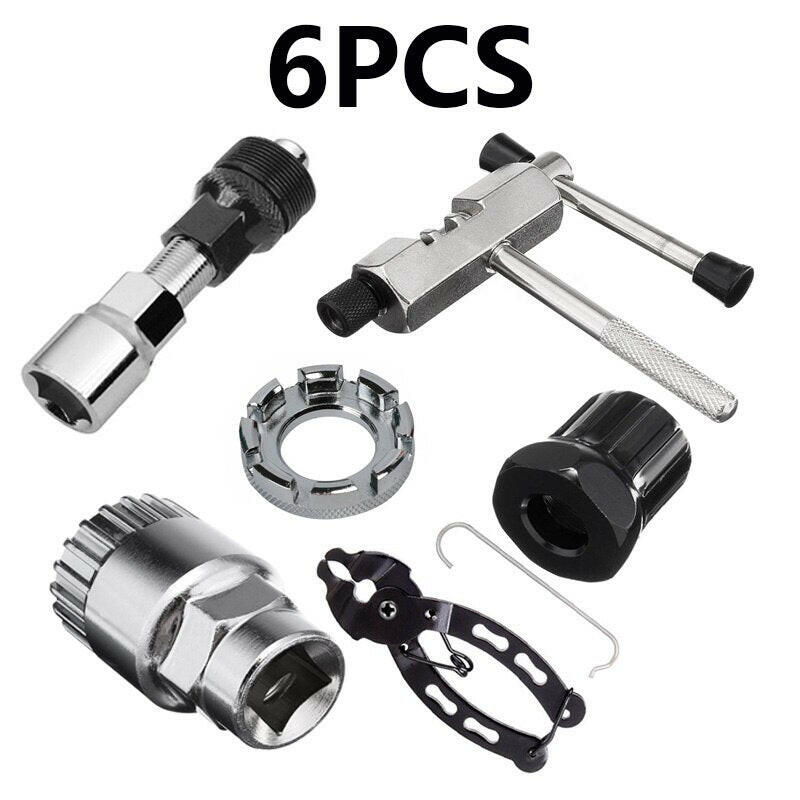 ZBike Bicycle Repair Tool Bike Chain Buckle Pliers Chain Breaker Crank Puller Bike Extractor Spoke Wrench Flywheel Removal Kit-WAYBIKER