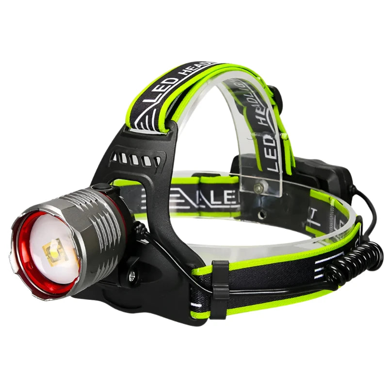 High Power Led 100w Sea Fishing Headlamp Helmet Night Front Lights Car Headlight Hunting Smart 18650 Battery Outdoor Camping-WAYBIKER