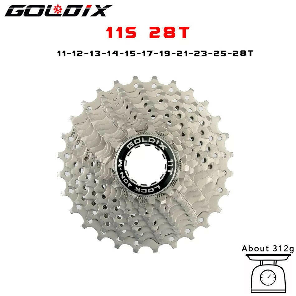GOLDIX Road Bike 8 9 10 11 Speed Velocidade 11-25T/28T/32T/34T/36T Bicycle Cassette Freewheel MTB Sprocket for SHIMANO SRAM-WAYBIKER