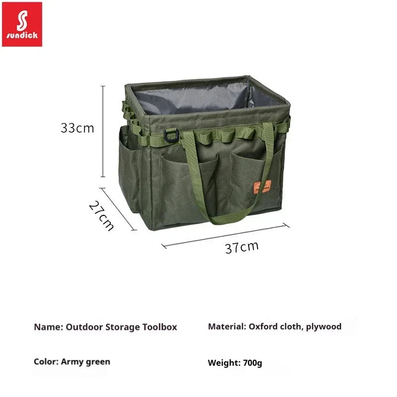 SUNDICK Outdoor folding storage open box for mountain travelers camping storage tool bag handbag home shopping bag firewood bag-WAYBIKER