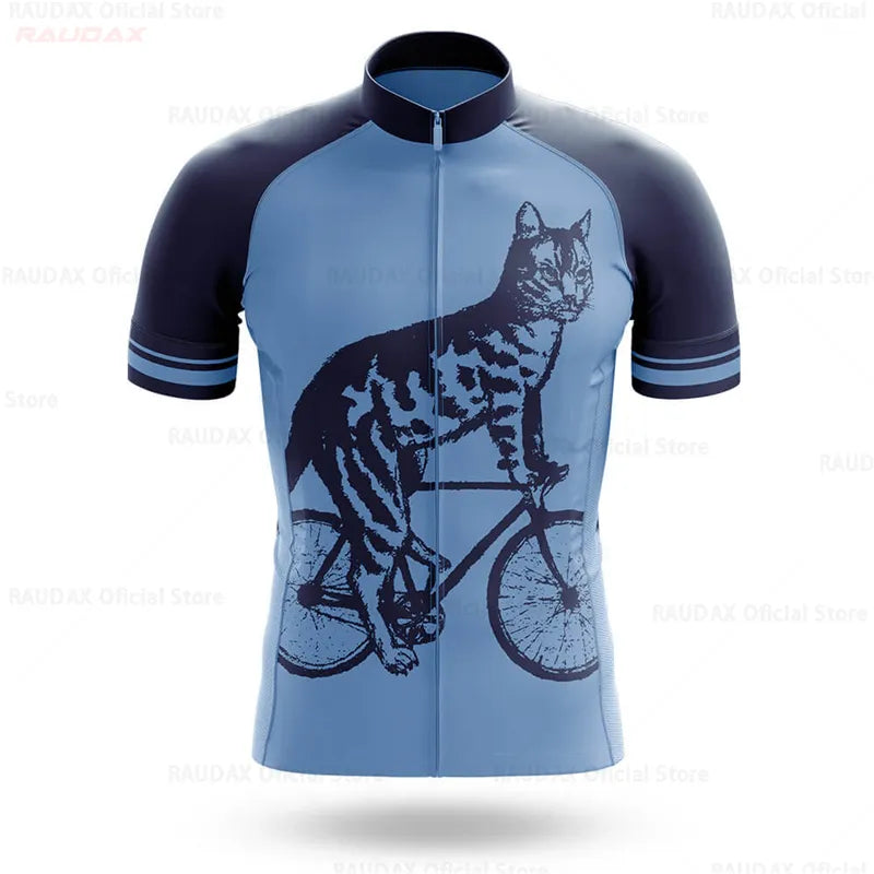 2023 Cycling Jersey Men  CAT Bike Top MTB Bicycle Shirt Mountain Road Riding Clothing Short Sleeve Summer-WAYBIKER