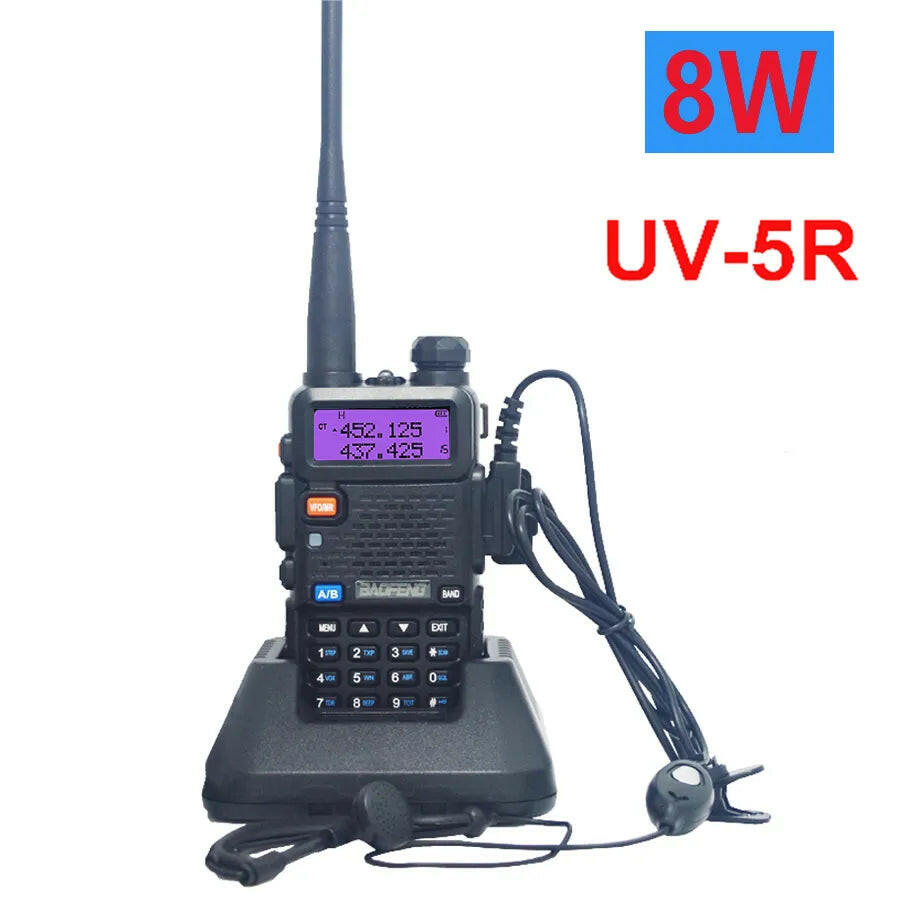 Baofeng UV-5R 8W True High Power 8 Watts Powerful Walkie Talkie Long Range 10km FM Two Way Radio CB Portable uv5r Hunting Radios-WAYBIKER