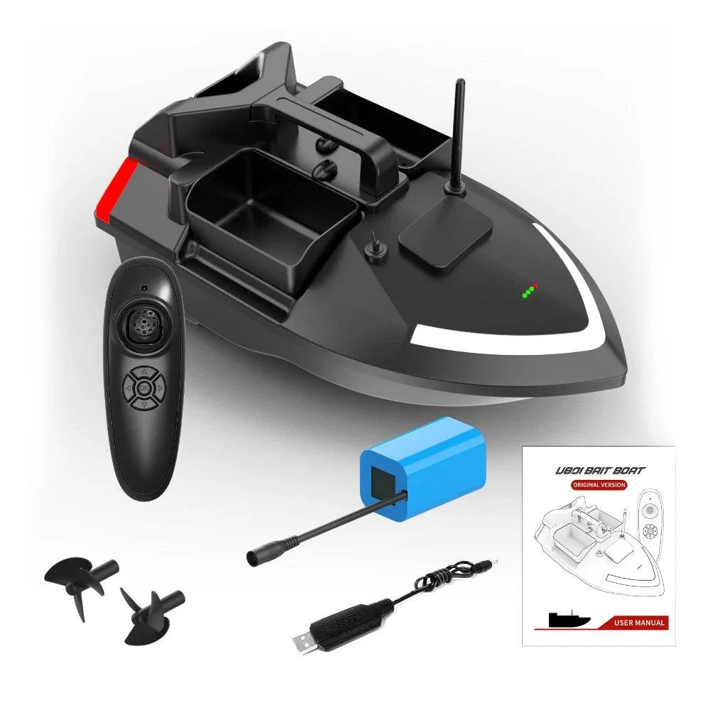 V801 Fishing Bait Boat 500m RC Bait Boat Dual Motor Fish Finder 2KG Loading Support Automatic Cruise/Route Correction-WAYBIKER