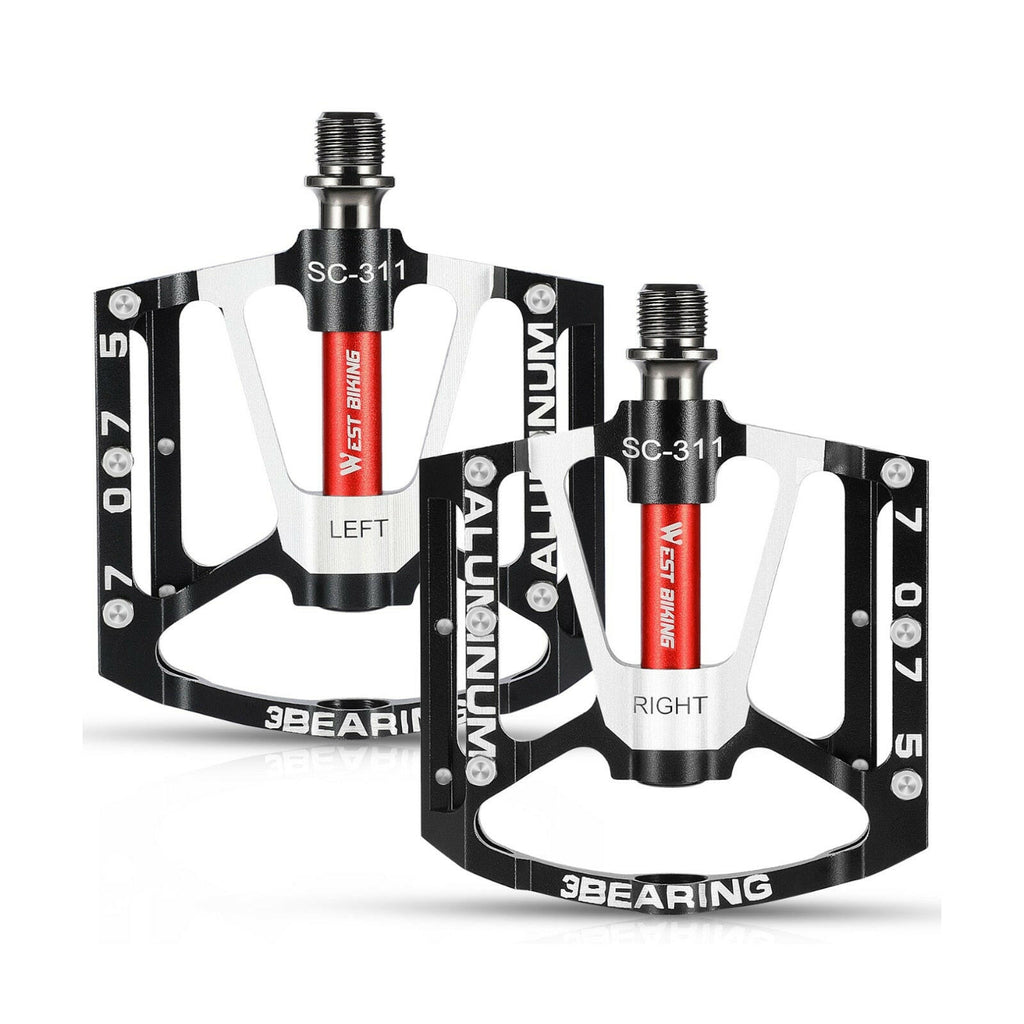 WEST BIKING Bicycle Pedals Ultralight Anti-slip CNC BMX MTB Road Bike Pedal Cycling Sealed Bearing Bike Pedals-WAYBIKER