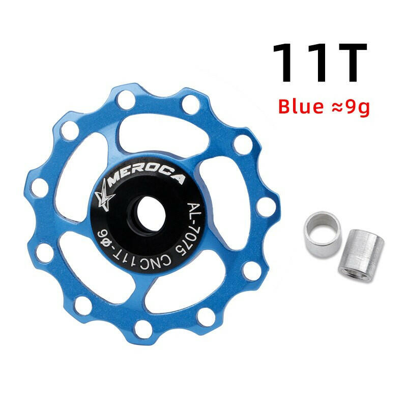 Metal Bearings MTB Road Bike Meroca Guide Pulleys 11T 13T Sealed Bearing 7/8/9/10 Speed Rear Derailleur Pulley Jockey Wheel-WAYBIKER