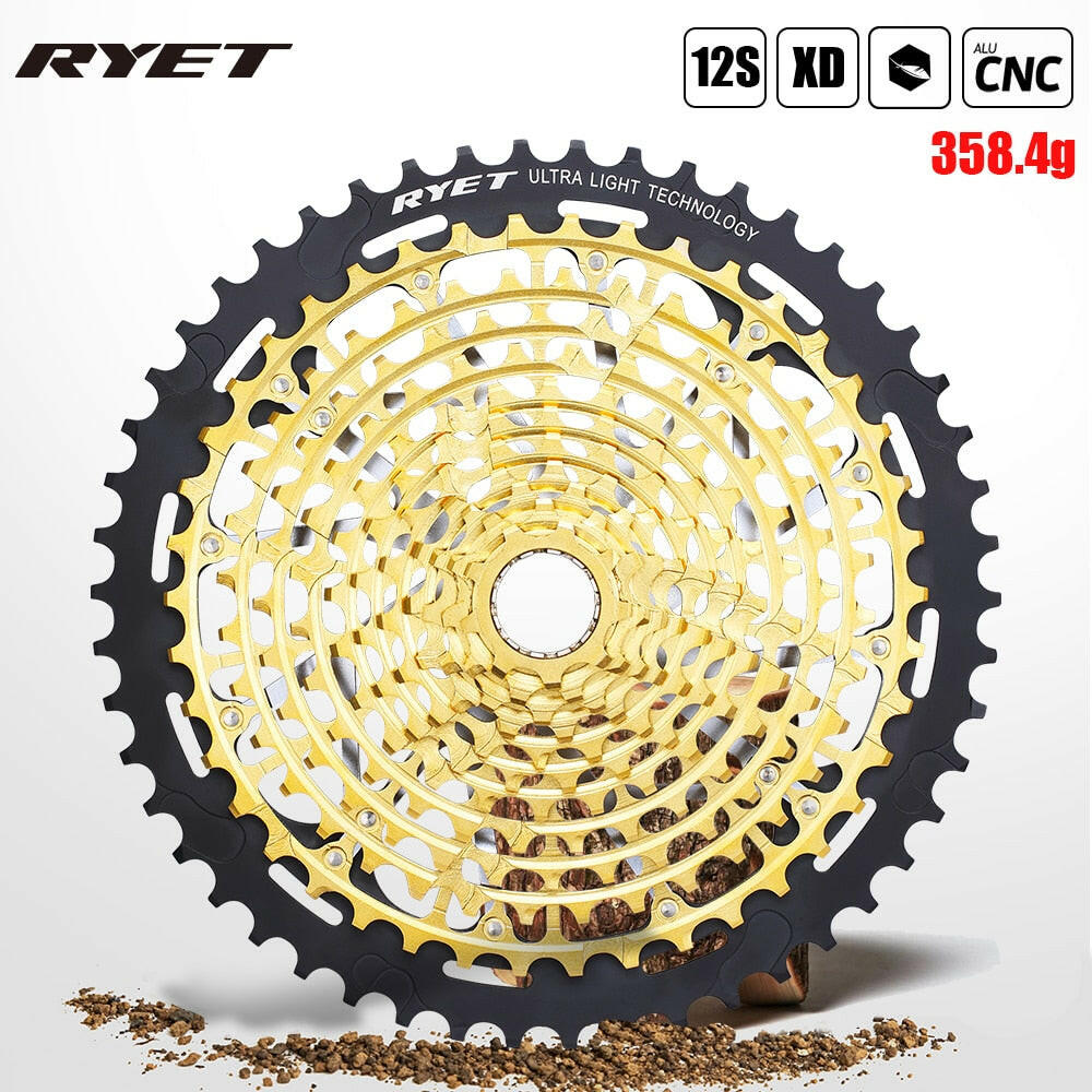 RYET Bicycle Freewheel 12S 11S 9-50T MTB Cassette XD Mountain Bike Cassette 9T to 50T Sprocket Bicycle Product Accessories-WAYBIKER