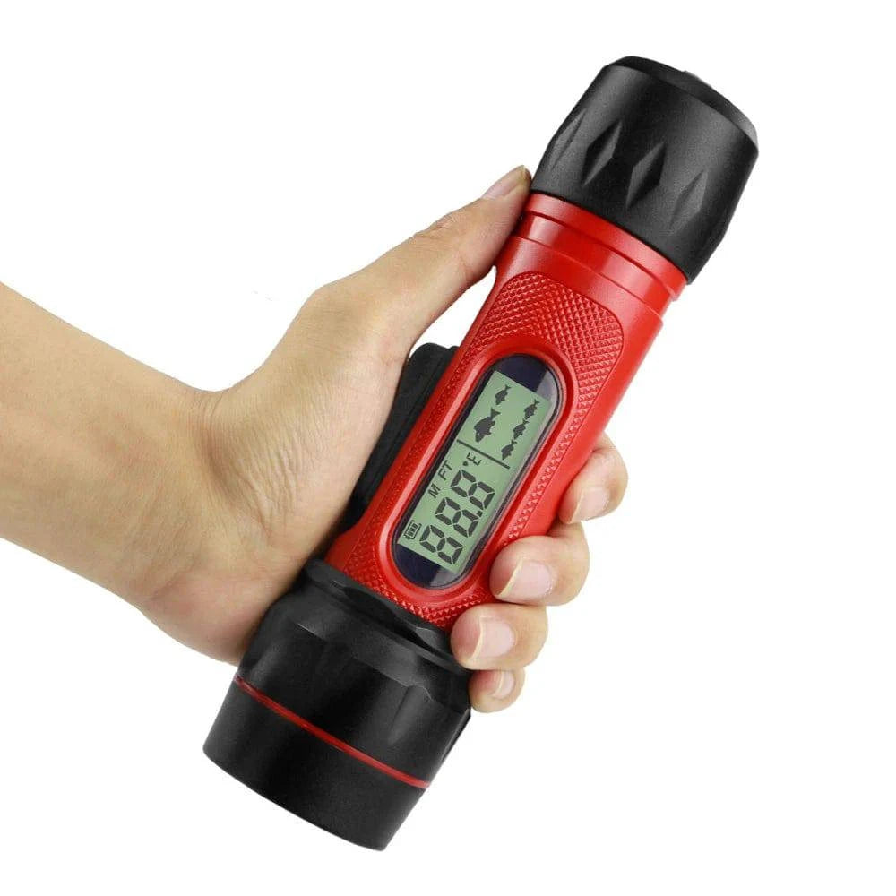 Sonar Ice Fishing Fishfinder with LED Underwater Light Wireless Handheld Fishfinder with 0.8-90m Detection Depth For Outdoor-WAYBIKER