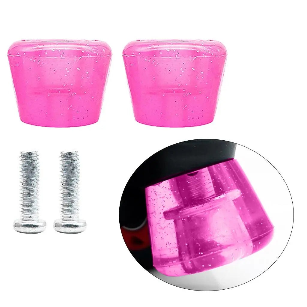 Pack of 2 Roller Skates Brake Inline Skates Roller Brake Blocks Anti-Slip Safety Toe Stoppers Skating Practice-WAYBIKER
