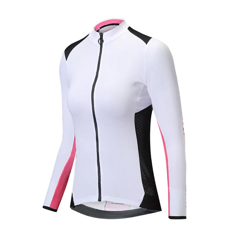 Cycling Jersey Women Long Sleeve Breathable Sport Bicycle Clothing Team Bike Wear Cycling Jackets Sportswear-WAYBIKER
