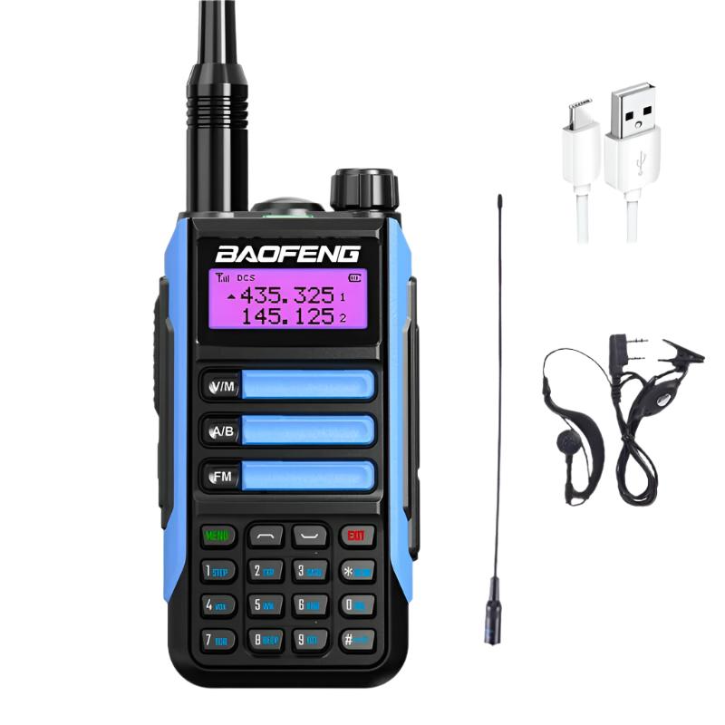 2023 Baofeng UV-16 MAX Walkie Talkie 10 KM Military 10W Powerful Waterproof VHF UHF CB Ham Dual Band Two Way Radio USB-C Charger-WAYBIKER