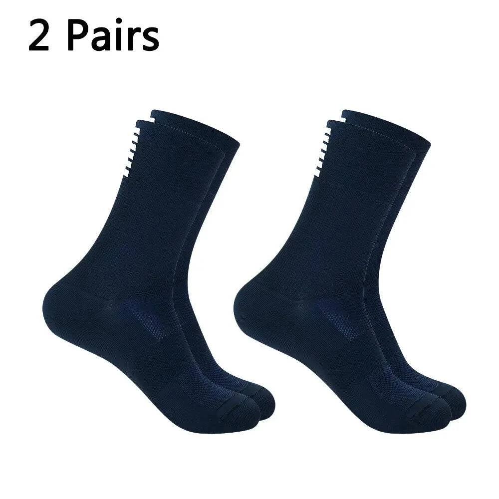 2 Pais High Quality Profession Team Men Women Cycling Socks Bike Socks Breathable Bicycle Socks Outdoor Sportswear Racing Socks-WAYBIKER