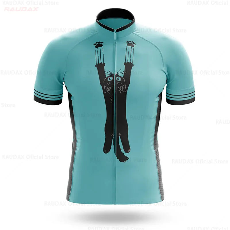 2023 Cycling Jersey Men  CAT Bike Top MTB Bicycle Shirt Mountain Road Riding Clothing Short Sleeve Summer-WAYBIKER