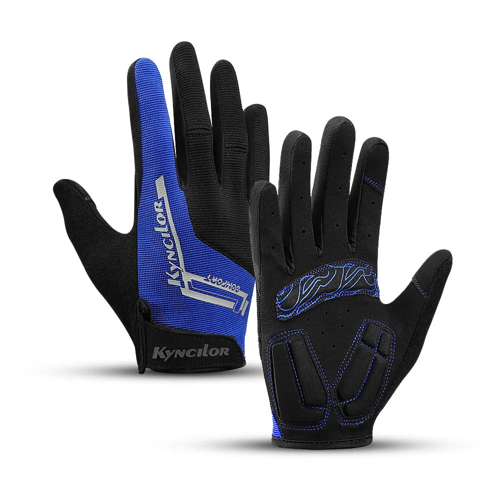 New Outdoor Non-Slip Cycling Bicycle Long Finger Gloves Sports Touch Screen Men And Women Sbr Shock-Absorbing Glove-WAYBIKER