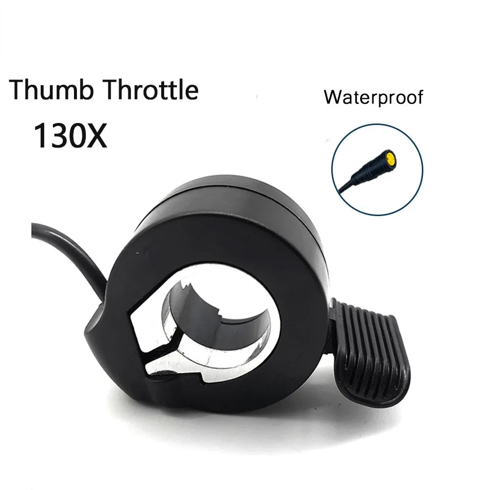 130X Ebike Throttle E Bicycle 24V 36V 48V 52V 60V 72V Thumb Ebike Electric Scooter Throttle-WAYBIKER