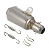 51mm Universal Motorcycle ATV Frosting Stainless Steel Exhaust Pipe Muffler With Spring Hooks And Welding Connectors-WAYBIKER