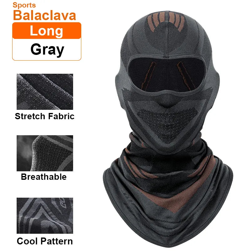 Sports Winter Thermal Cycling Face Mask Balaclava Head Cover Ski Bicycle Motocycle Windproof Soft Warm MTB Bike Hat Headwear
