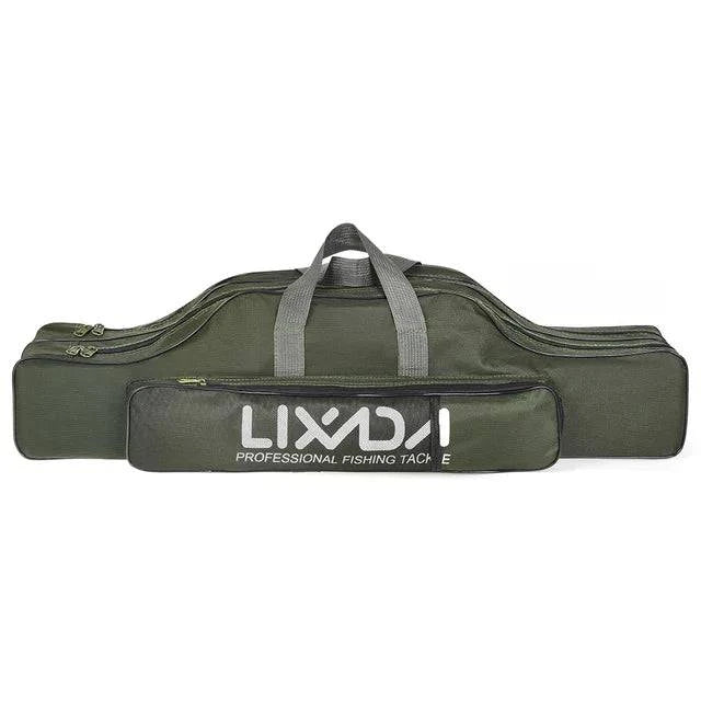 Fishing Bag Portable Folding Fishing Rod Reel Bag Fishing Pole Gear Tackle Tool Carry Case Carrier Travel Storage Bag Organizer-WAYBIKER
