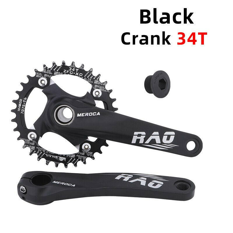 MEROCA Bicycle Crankset 170mm Forging Crank Narrow Wide teeth 104BCD Chainring 32/34/36/38T Chain Wheel For MTB bike crankset-WAYBIKER