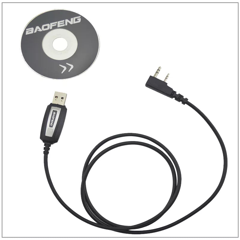 Baofeng 5R USB Programming Cable CD Drive for BF UV-5R UV-B5 UV-B6 BF-UV82 UV-5RA UV-5RB UV-5RC UV-5RD  BF-888S  BF-666S-WAYBIKER