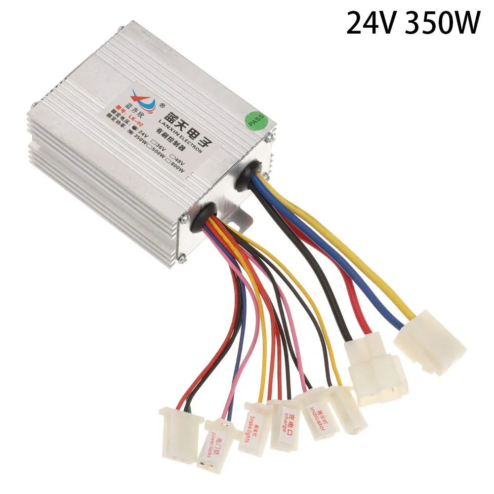 DC Electric Bicycle Controller E-bike Accessories 24V/36V/48V 250W/350W/500W/800W Electric Bike Motor Brushed Controller Motor-WAYBIKER