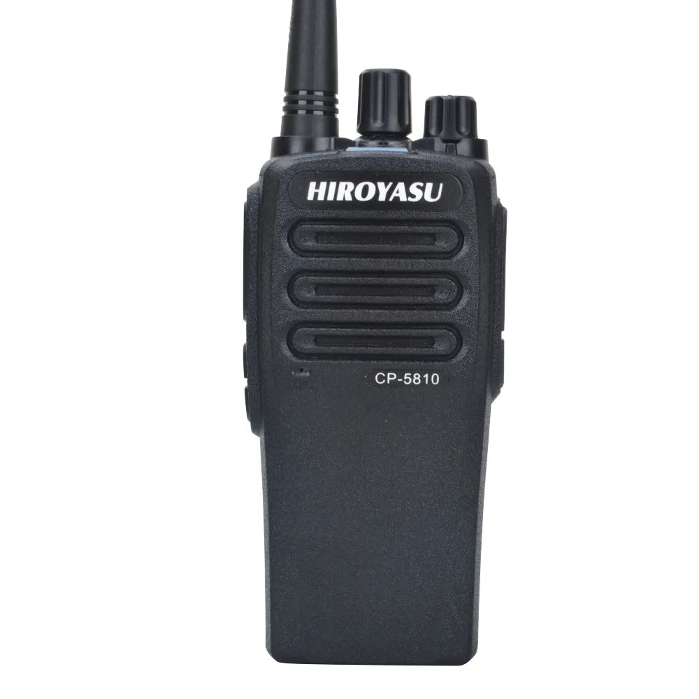 Hiroyasu CP-5810 UHF 400-520MHz 7W 16Ch Vox FM Commercial Analog Walkie Talkie CP5810 W/2200mAh Type C Charging Li-Ion Battery-WAYBIKER