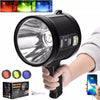 XHP90 High Power Portable Led Flashlight COB Searchlight Spotlights Solar Panel USB Charging Torch with 9000mAh Lithium Battery-WAYBIKER