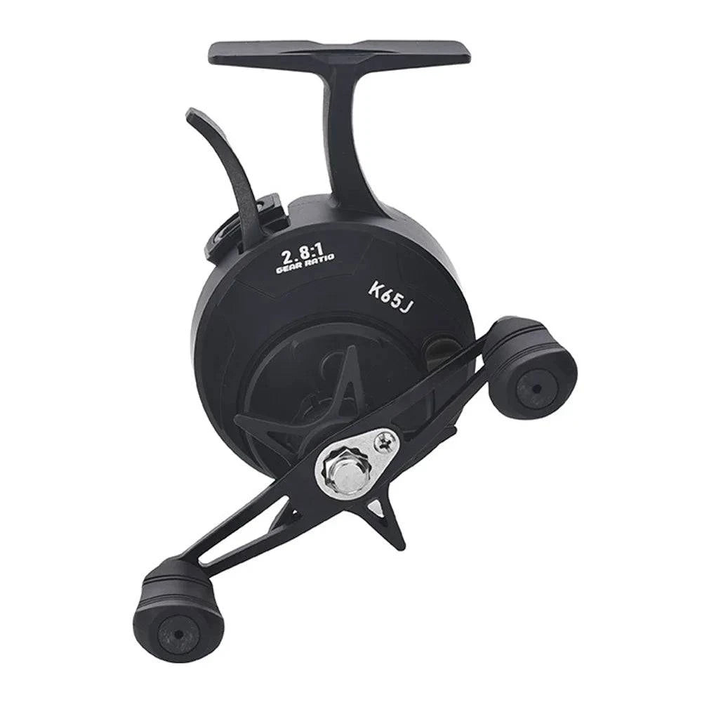 2.8:1 Metal Wire Cup Ice Fishing Reel Raft Fishing Wheel Front Fishing Wheel with Fine-tuning Knob for Ice Fishing-WAYBIKER