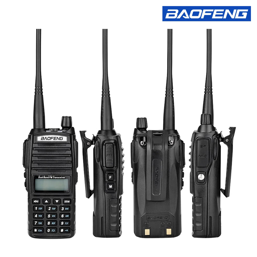 1PC BAOFENG UV82X 5W Walkie Talkie Dual Band CB Amateur Portable Two Way Radio, Long Range UV-82 Updated UHF VHF-WAYBIKER