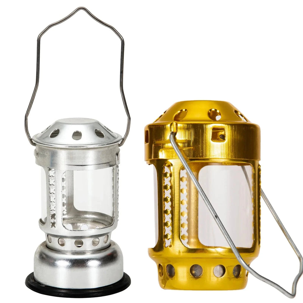 Candle Lantern Mini Bright Aluminium Alloy Brass Night Fishing Hanging Candle Lamp Outdoor Camping Angling Candle Lamp-WAYBIKER