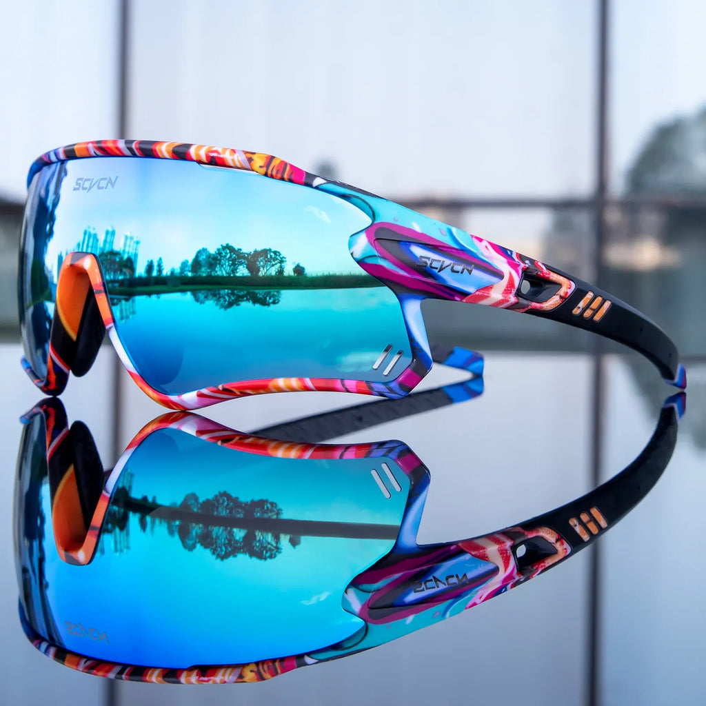 SCVCN Sports Sunglasses Cycling Glasses Mountain Bike Goggles Men Baseball Eyewear Bicycle Glasses for Outdoor Sports-WAYBIKER