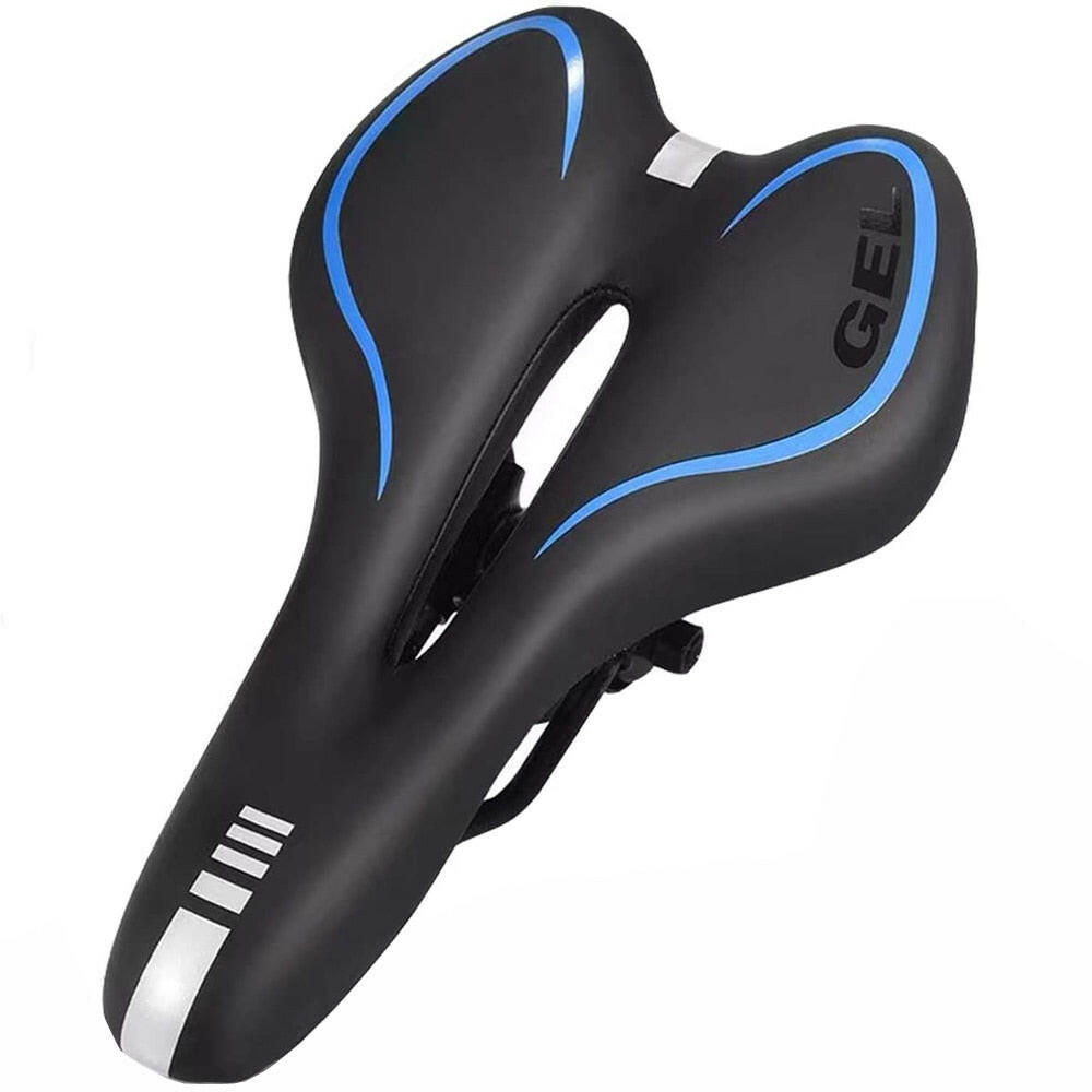 Gel Bicycle Saddle MTB Mountain Road Bike Seat Comfortable Soft Cycling Cushion Exercise Bike Saddle for Men and Women