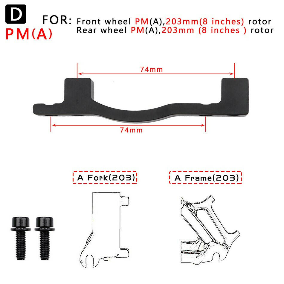 MTB 1pc Brake Disc Ultralight Bracket IS PM A B to PM Brake Disc Bracket Adapter For 140 160 180 203mm rotor-WAYBIKER