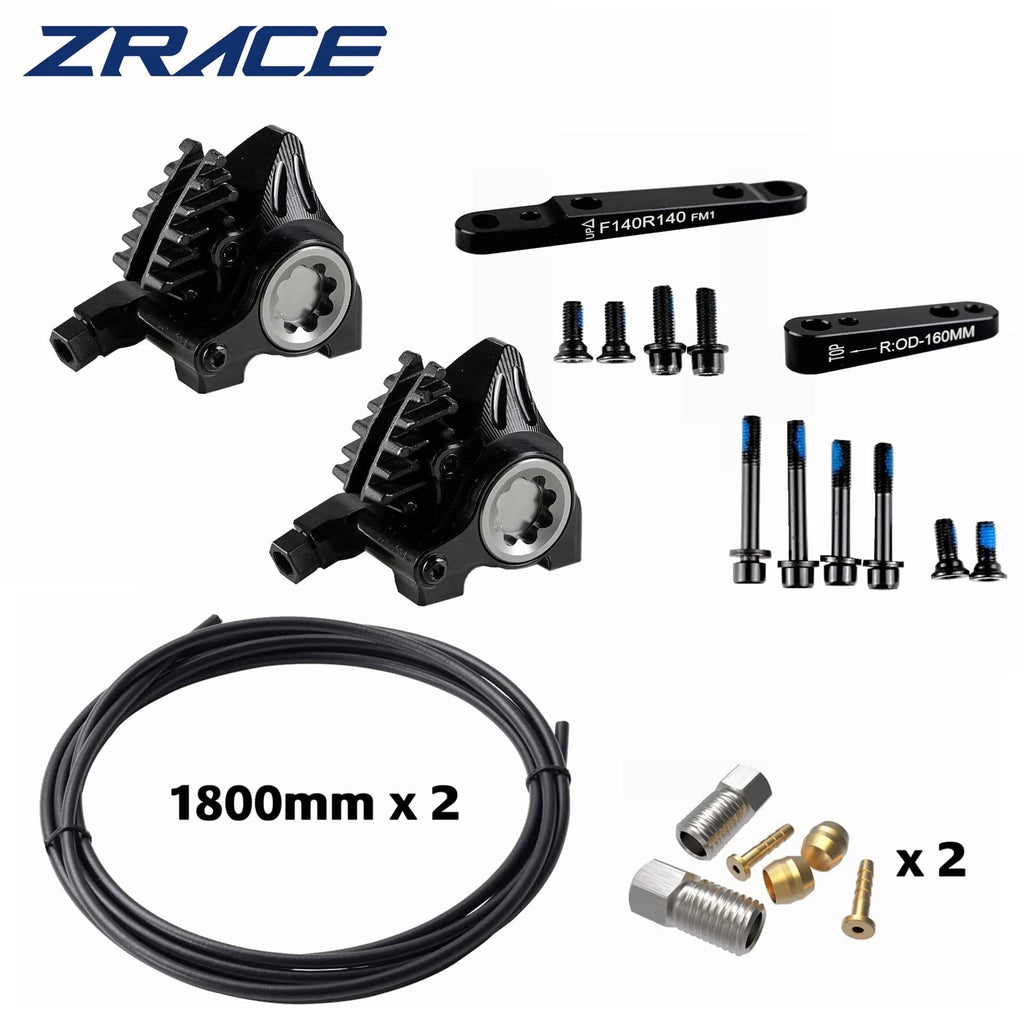 ZRACE XG Flat Mount Caliper, Road Hydraulic Brake, ICE-TECH Pads, BMX Raceing, Full CNC Lightweight-WAYBIKER