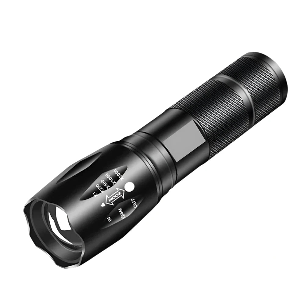 Powerful LED Flashlight Aluminum Alloy Portable Torch USB ReChargeable Outdoor Camping Tactical Flash Light-WAYBIKER