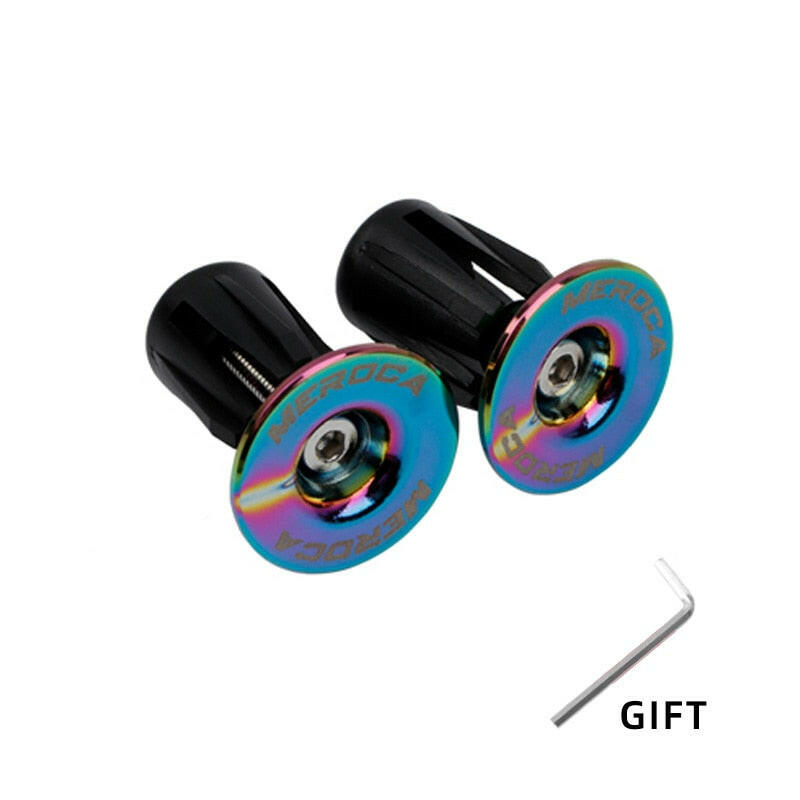 1 Pair Mountain Road Bike Handlebar End Plugs Aluminum Alloy Handle Bar End Cap BMX MTB Bike Grip Cover Bicycle Accessories-WAYBIKER